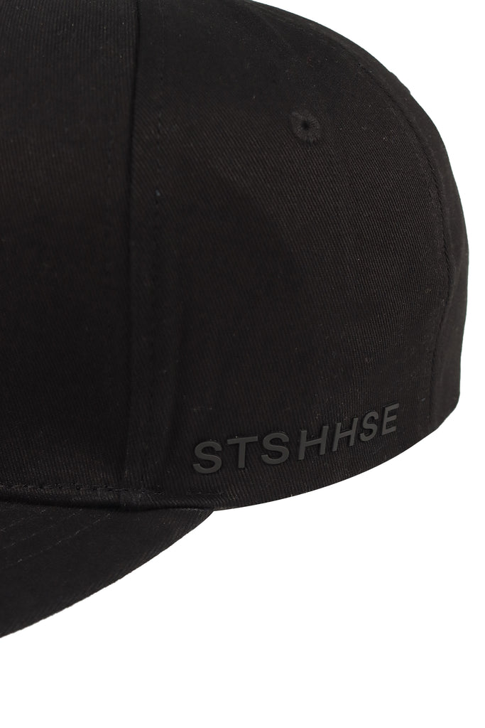 "BOXED" BLACK/BLACK FLAT HAT