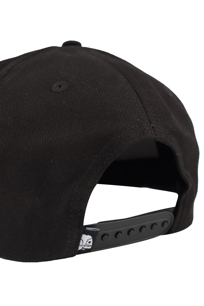 "BOXED" BLACK/BLACK FLAT HAT