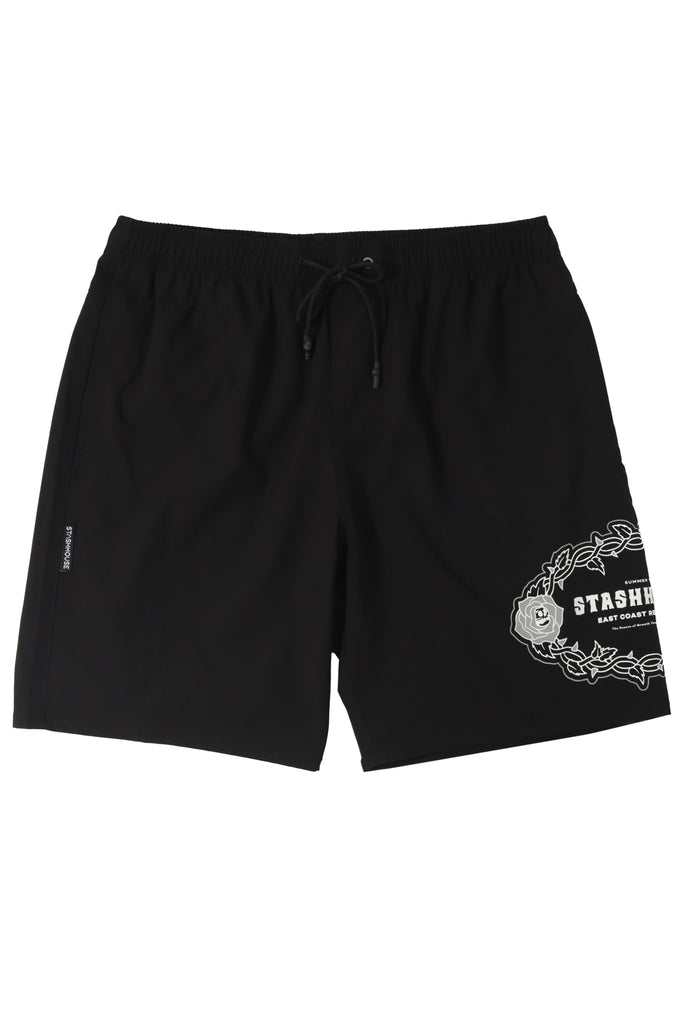 "GRATITUDE" BLACK LIFESTYLE SHORTS