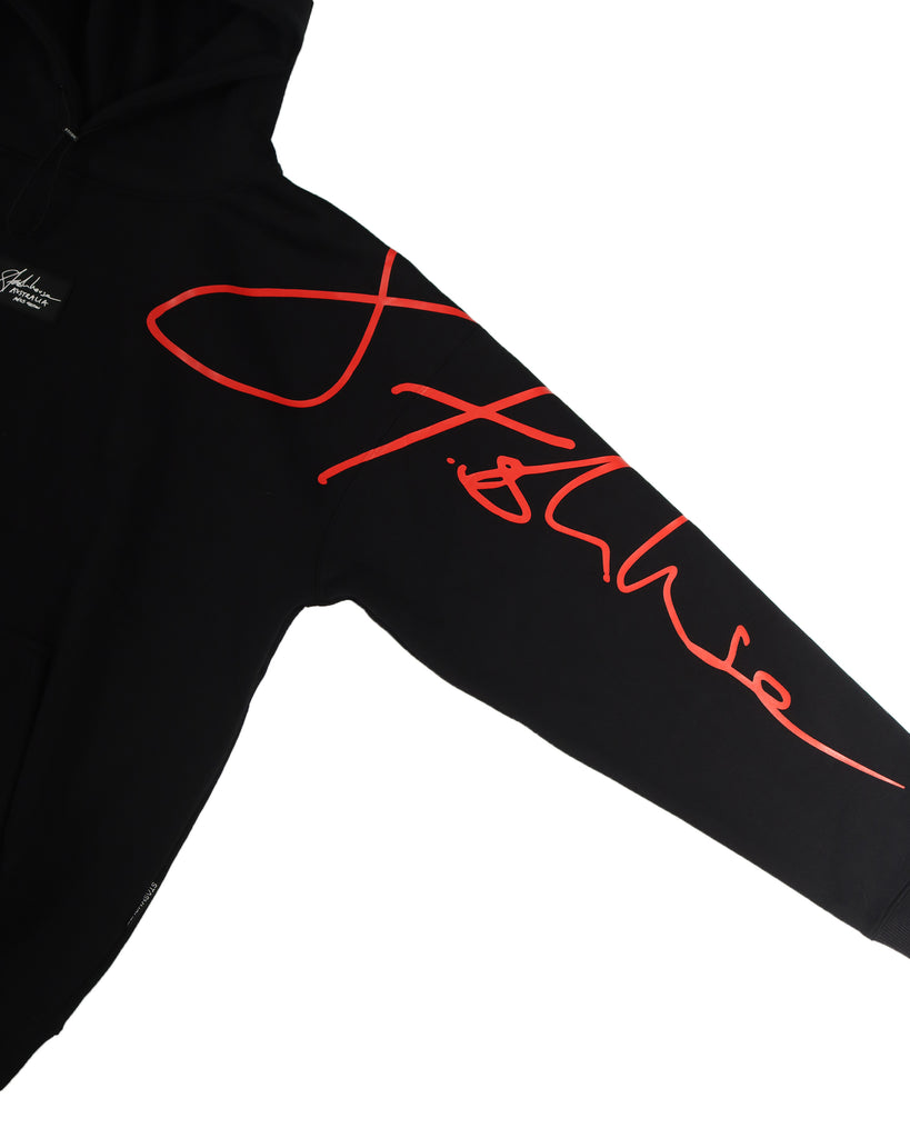 "AUTOGRAPH" BLACK/RED PULLOVER HOOD