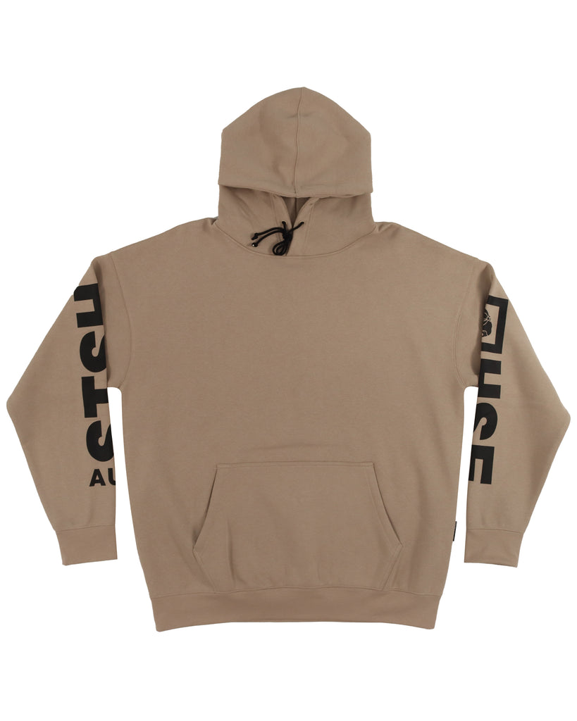 "TITLE" TAUPE PULL OVER HOOD