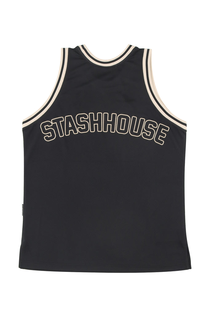 "LOCKED" BLACK MESH JERSEY