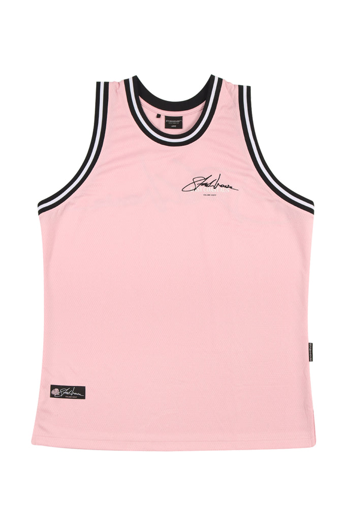 "SIGNATURE" ROSE MESH JERSEY