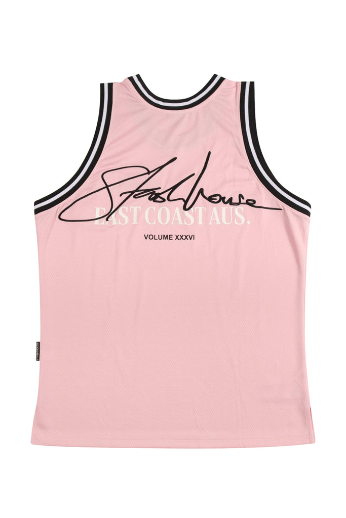 "SIGNATURE" ROSE MESH JERSEY