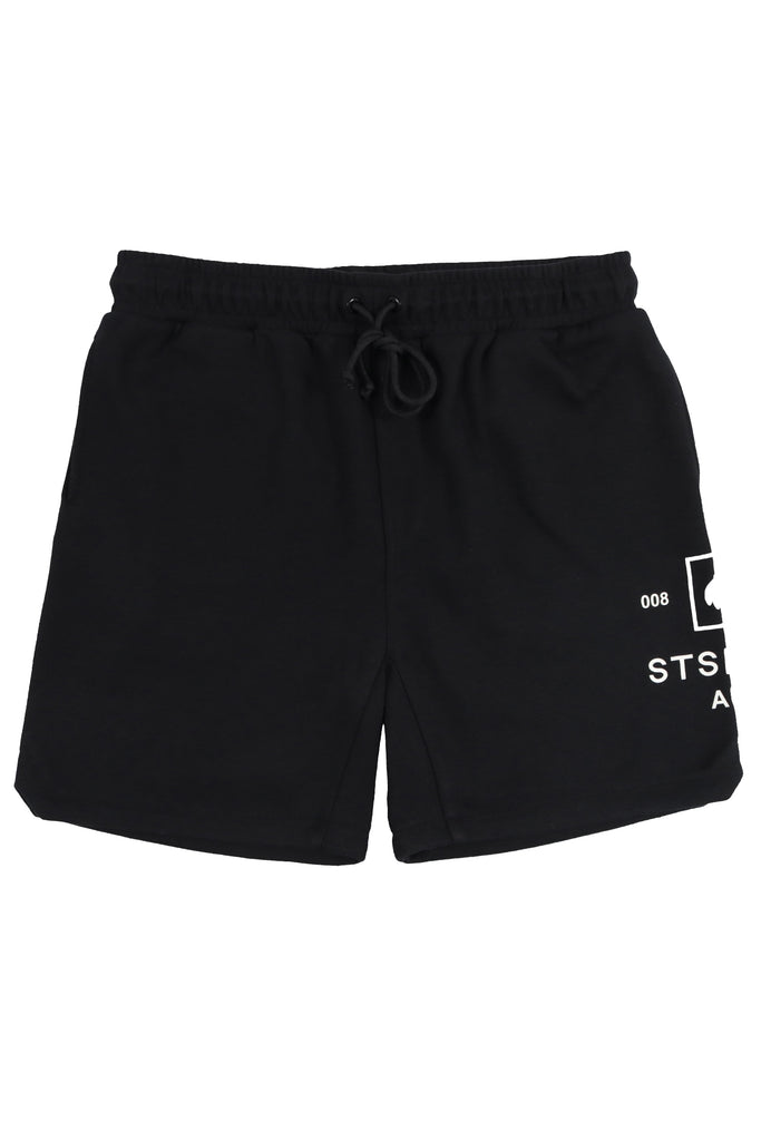 "BOXED" BLACK YOUTH TRACK SHORTS