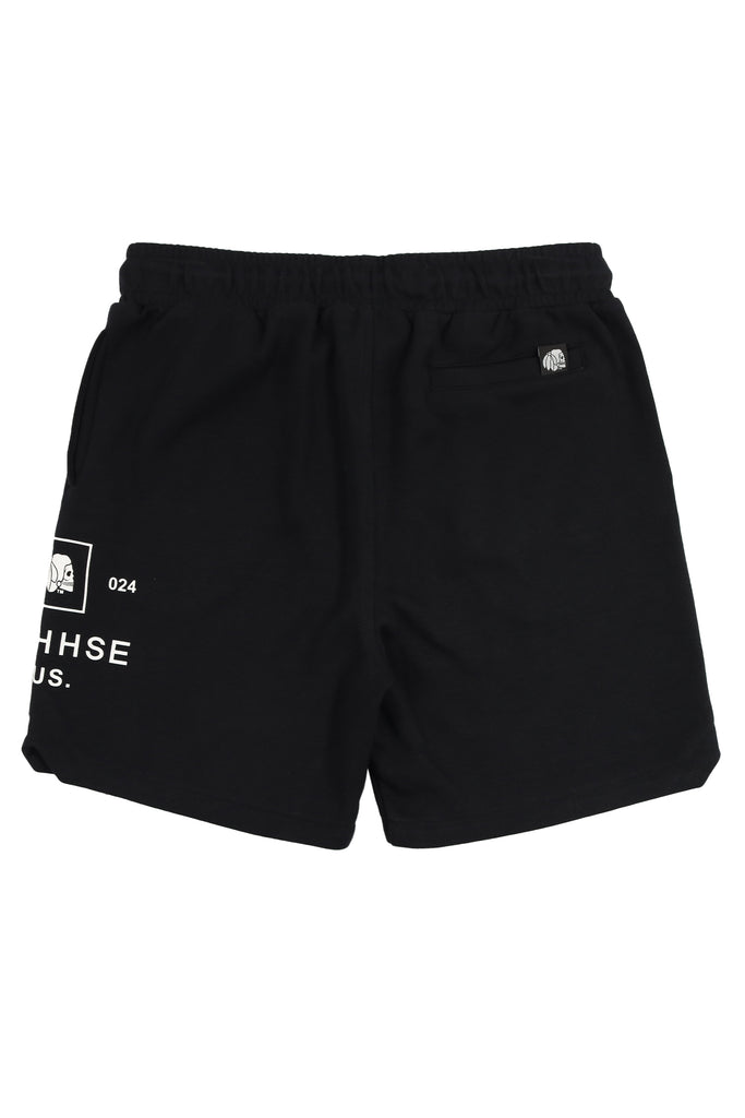 "BOXED" BLACK YOUTH TRACK SHORTS