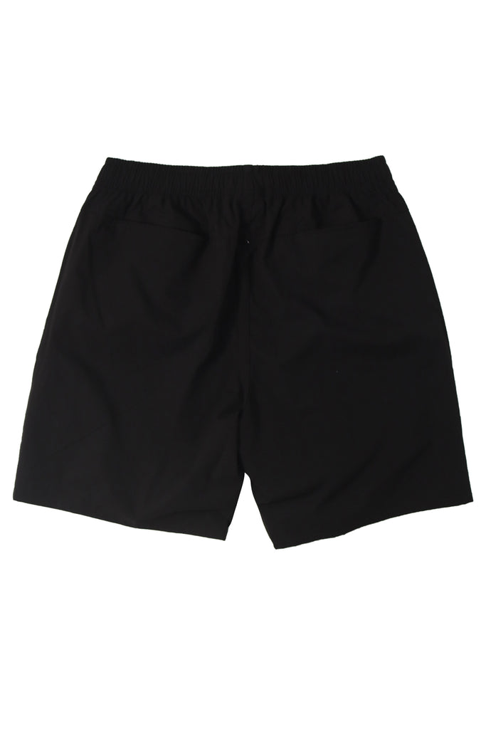 "LEISURE" BLACK LIFESTYLE SHORTS