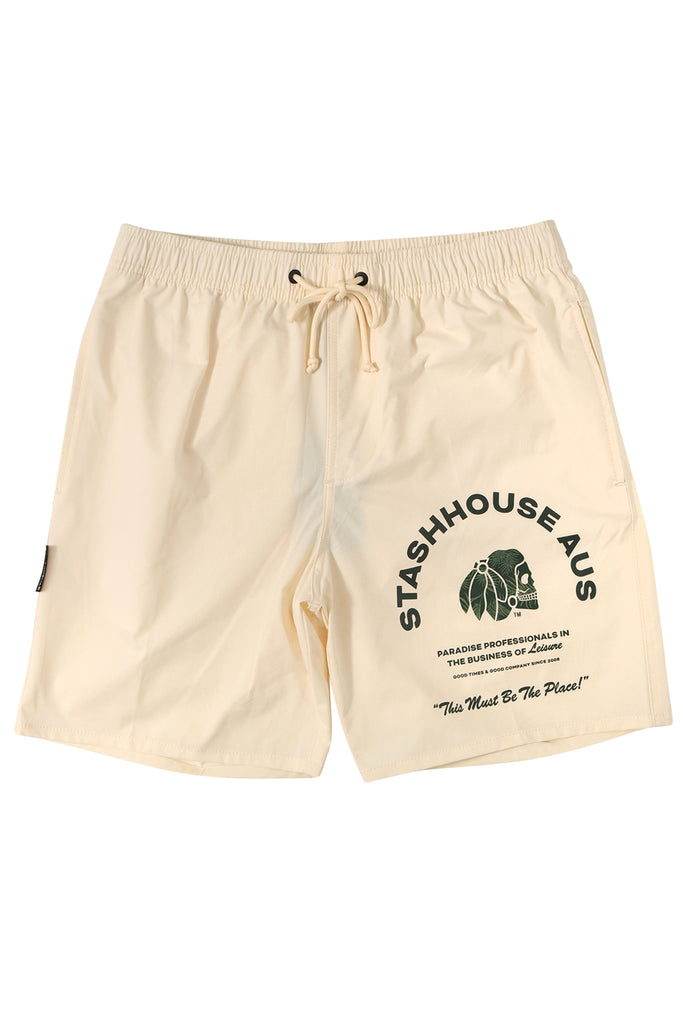 "LEISURE" NATURAL LIFESTYLE SHORTS