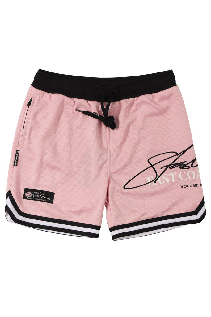 "SIGNATURE" ROSE MESH YOUTH TRACK SHORTS