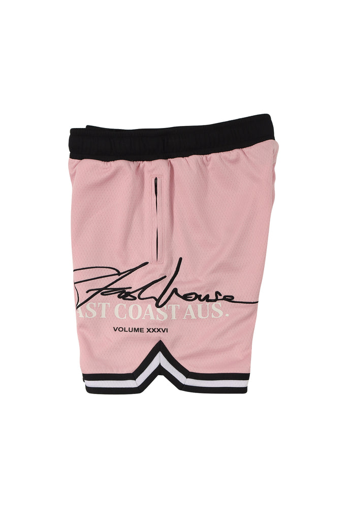 "SIGNATURE" ROSE MESH YOUTH TRACK SHORTS