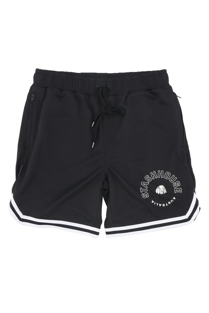 "ARC" BLACK MESH SHORTS