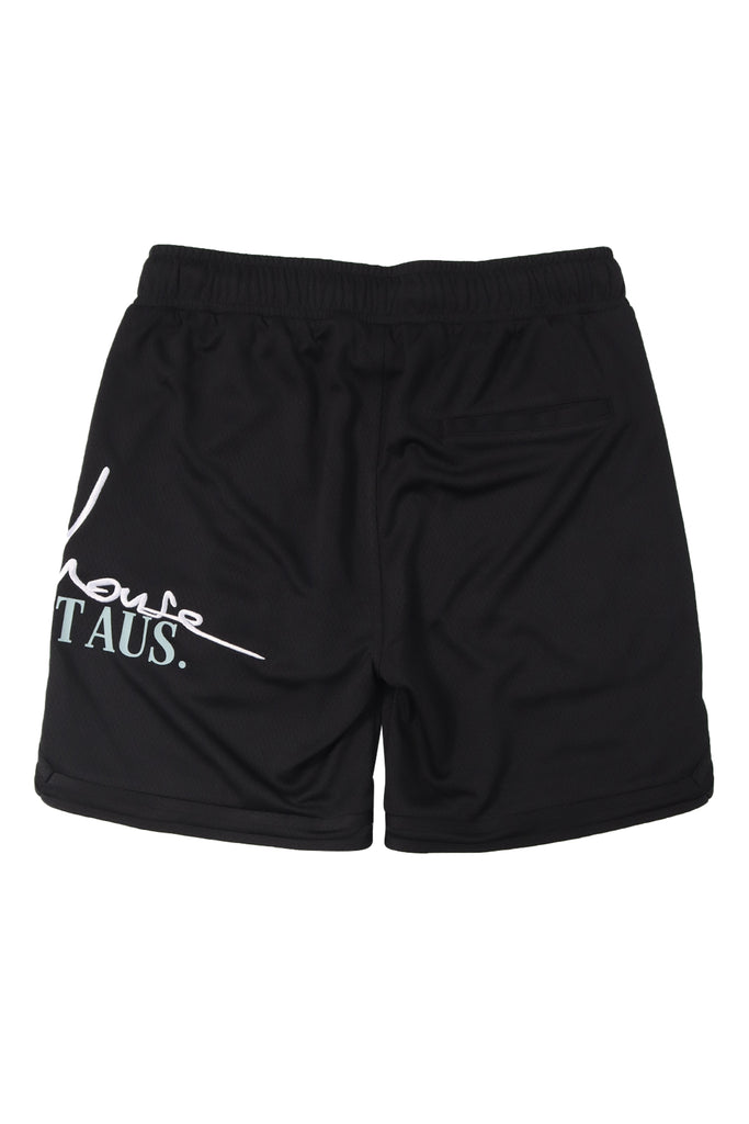 "SIGNATURE" BLACK MESH SHORTS