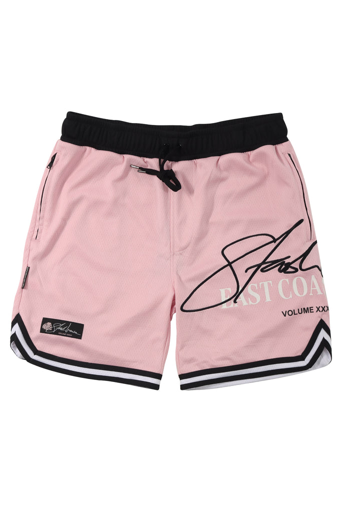 "SIGNATURE" ROSE MESH SHORTS