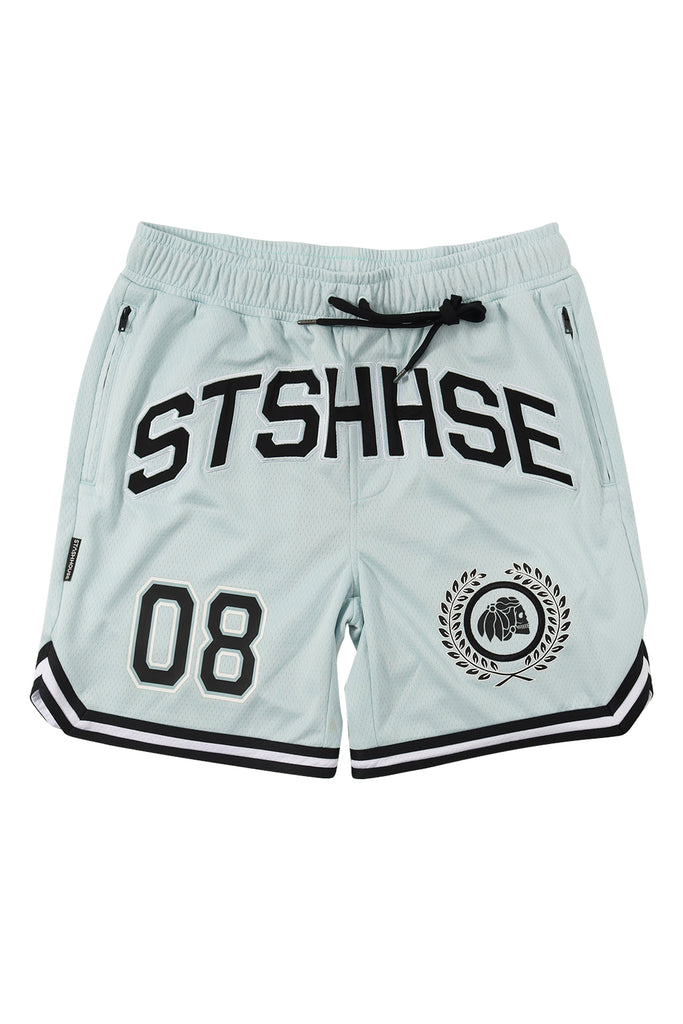 "VARSITY" SKY MESH SHORTS