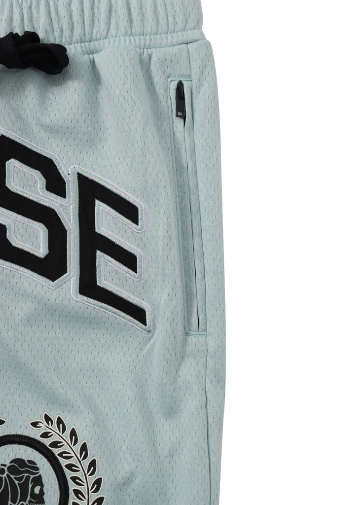 "VARSITY" SKY MESH SHORTS