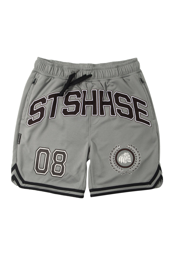 "VARSITY" SLATE MESH SHORTS