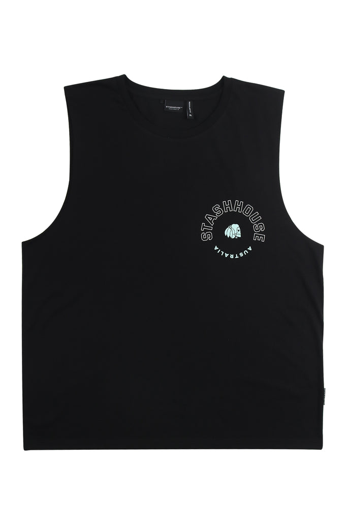 "ARC" BLACK MUSCLE TEE