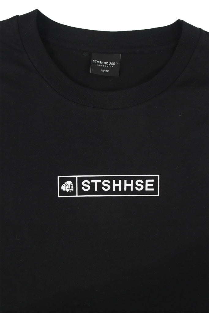 "COURT" BLACK MUSCLE TEE