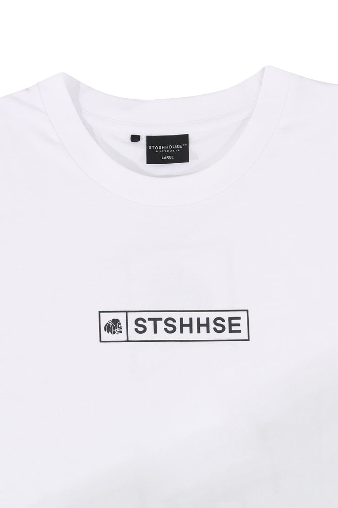 "COURT" WHITE MUSCLE TEE