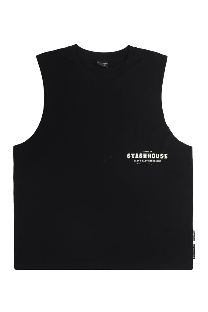 "GRATITUDE" BLACK MUSCLE TEE