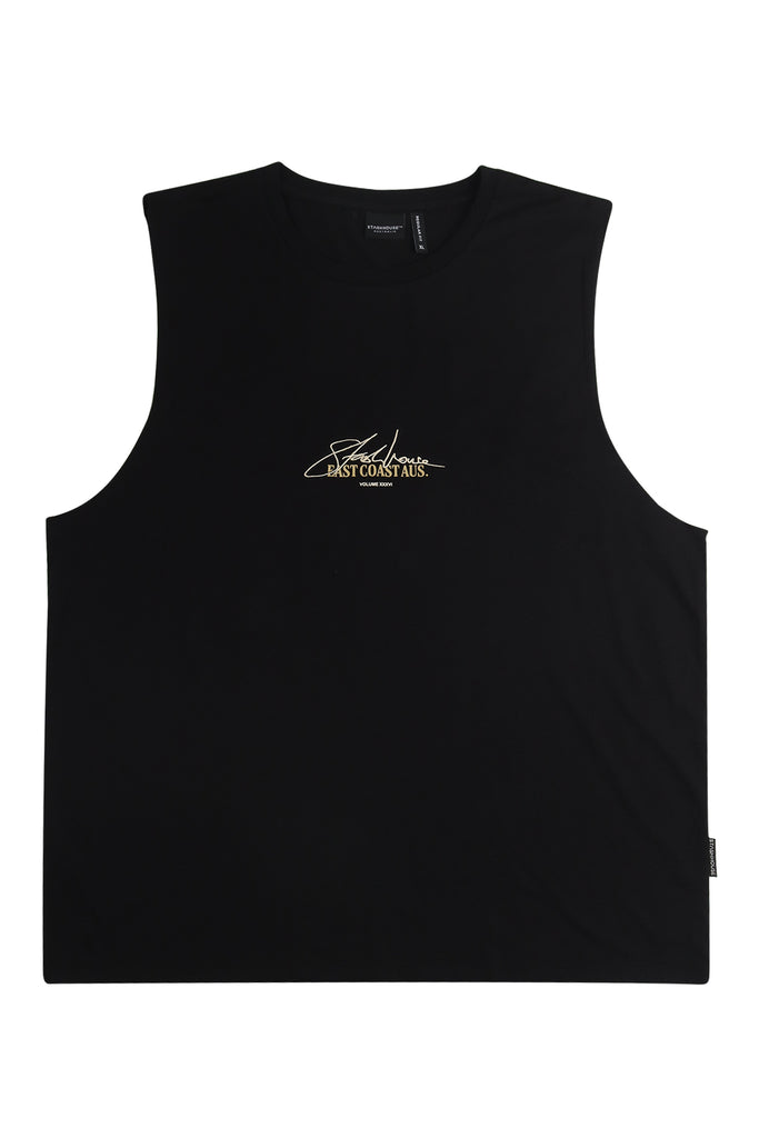 "SIGNATURE" BLACK MUSCLE TEE