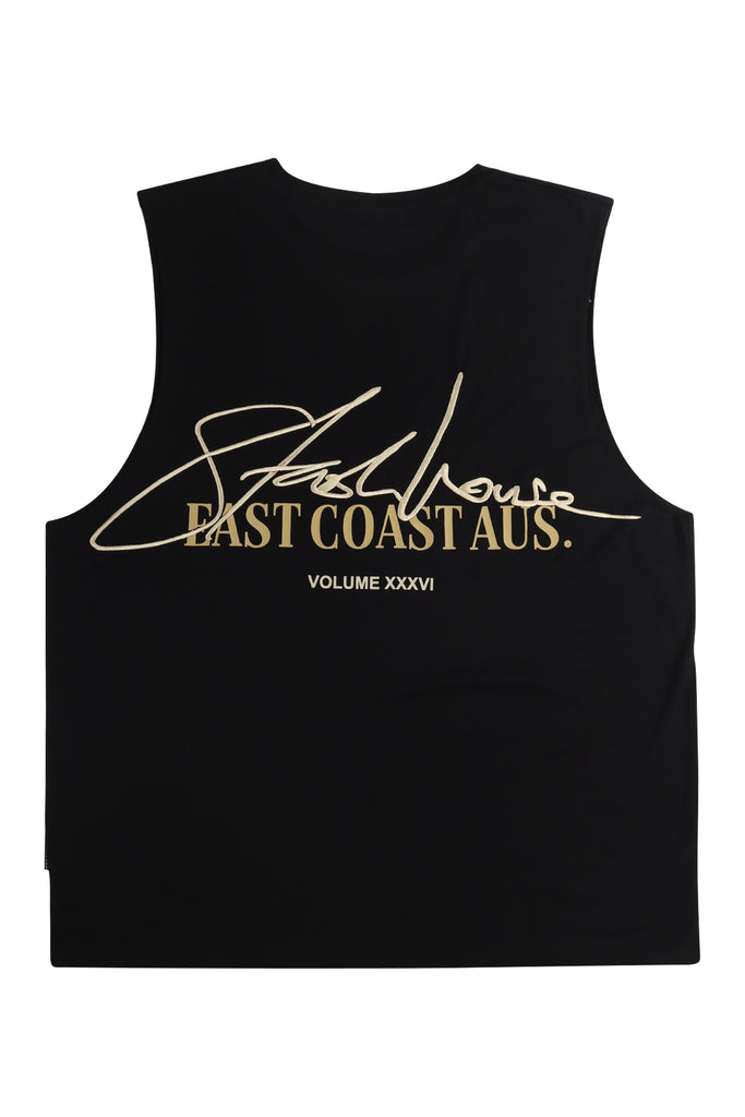 "SIGNATURE" BLACK MUSCLE TEE