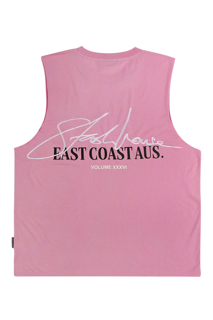 "SIGNATURE" KNOCKOUT PINK MUSCLE TEE