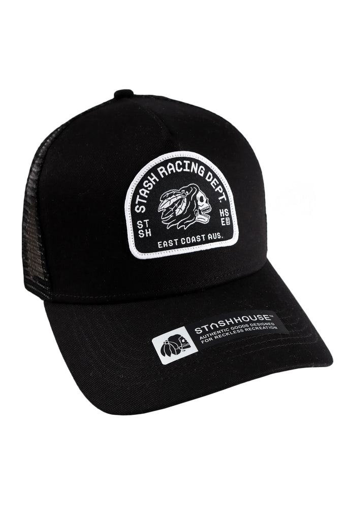 "RACER" BLACK TRUCKER - YOUTH SIZE