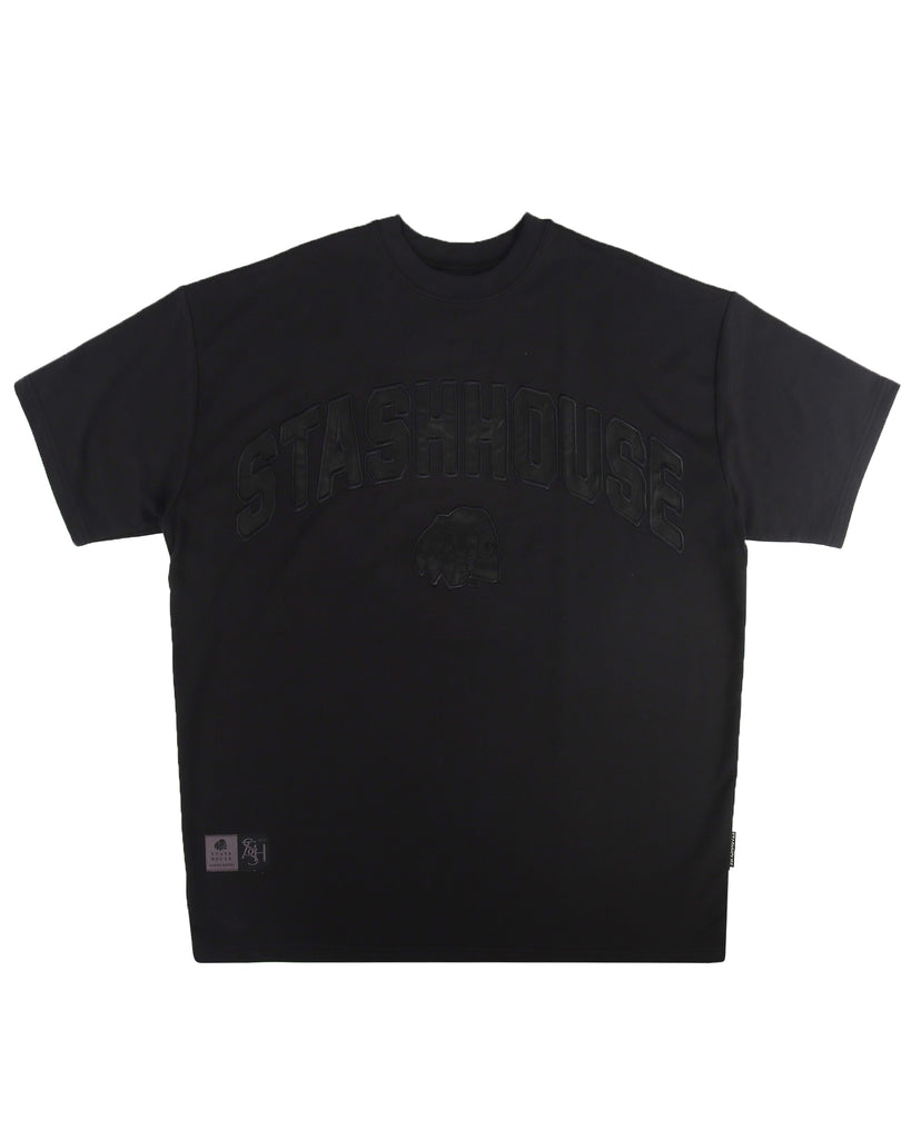 "SEASON" BLACK OVERSIZE TEE