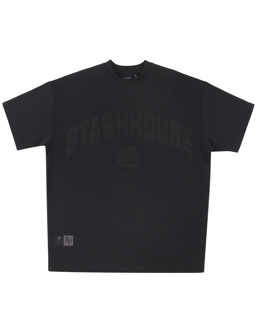 "SEASON" BLACK / BLACK OVERSIZE TEE