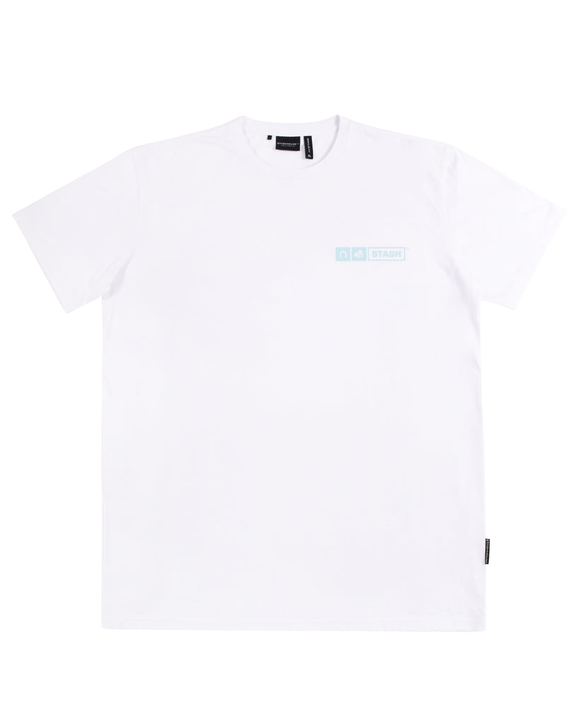 "BLOCK" WHITE REGULAR TEE