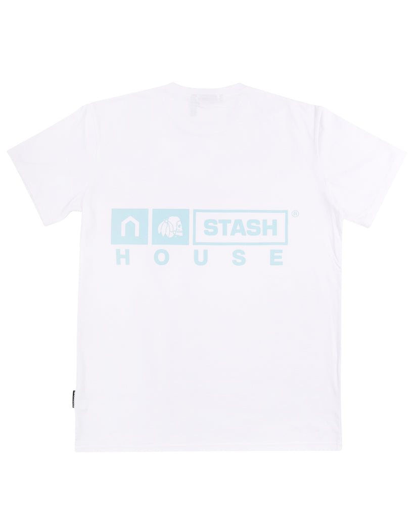 "BLOCK" WHITE REGULAR TEE