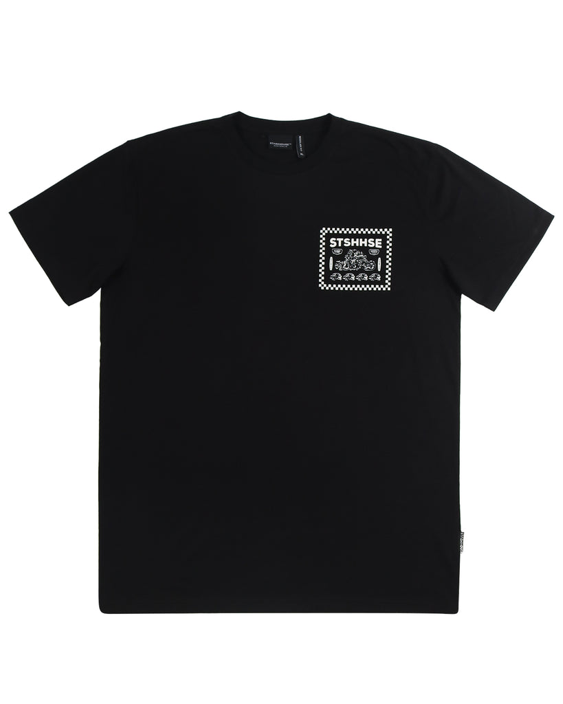 "MOTO" BLACK REGULAR TEE