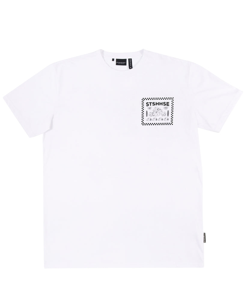 "MOTO" WHITE REGULAR TEE