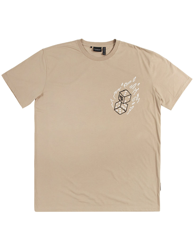 "REFUSE" TAUPE REGULAR TEE