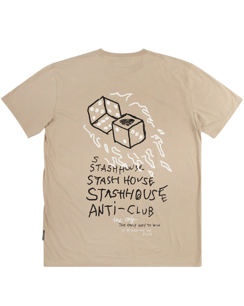 "REFUSE" TAUPE REGULAR TEE