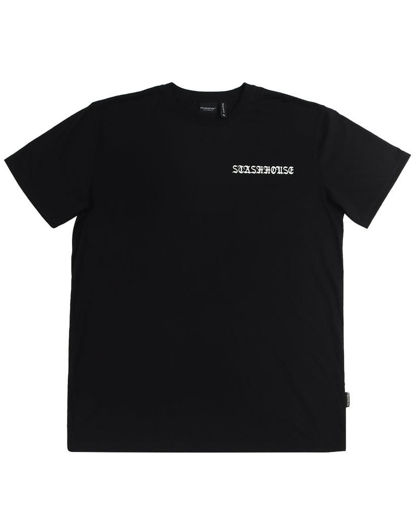 "SCARF" BLACK REGULAR TEE