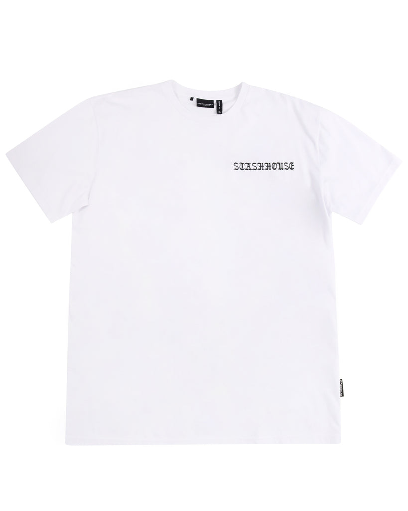 "SCARF" WHITE REGULAR TEE