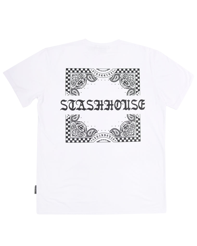 "SCARF" WHITE REGULAR TEE