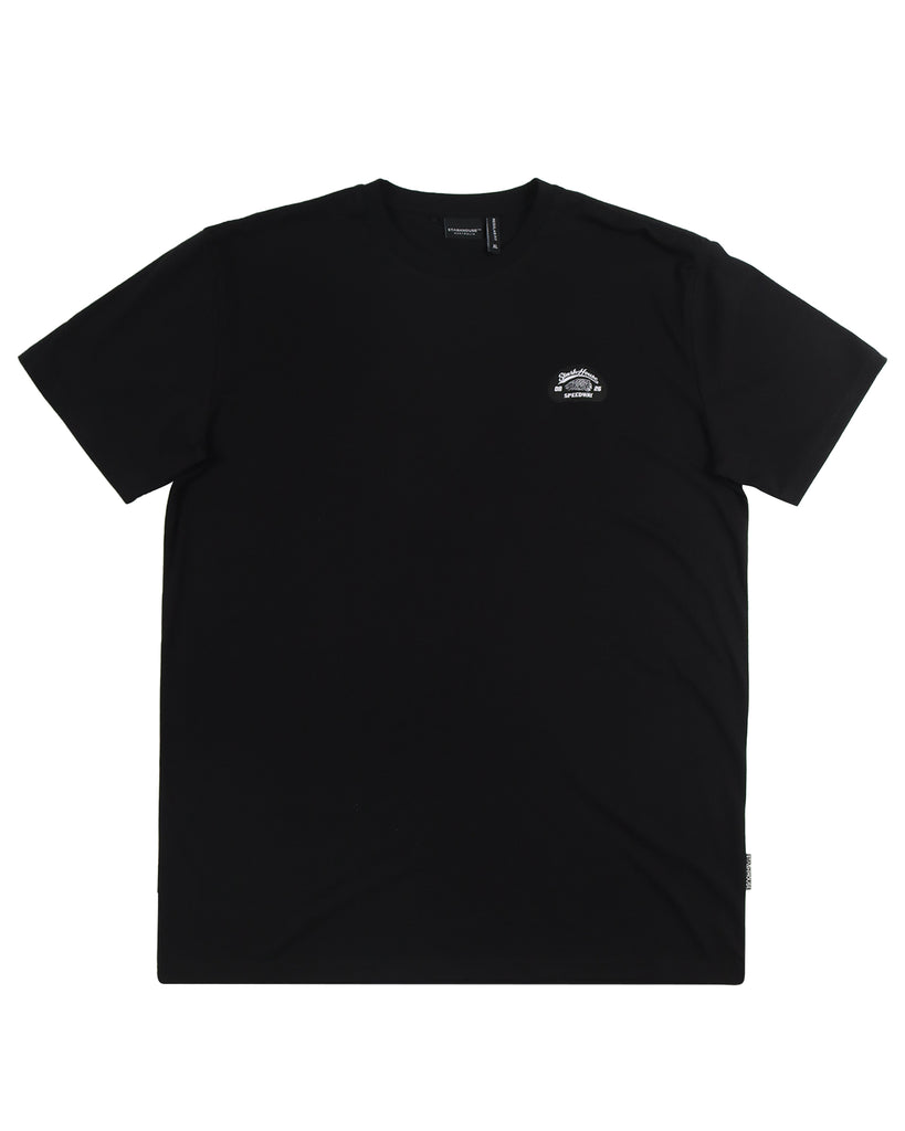"SPEEDWAY" BLACK REGULAR TEE