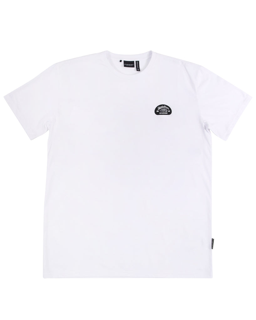 "SPEEDWAY" WHITE REGULAR TEE