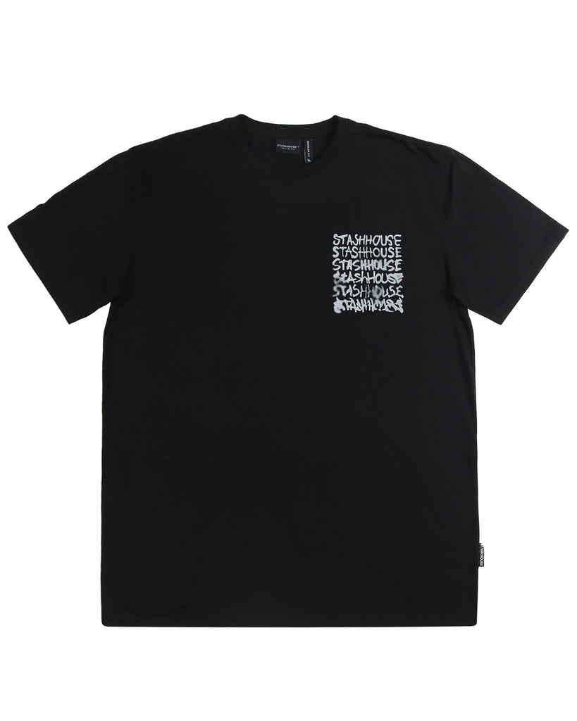 "TAGGED" BLACK REGULAR TEE