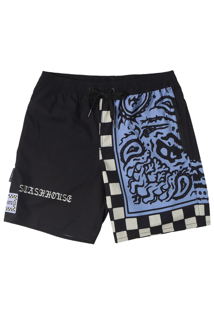 "SCARF" BLACK LIFESTYLE SHORTS