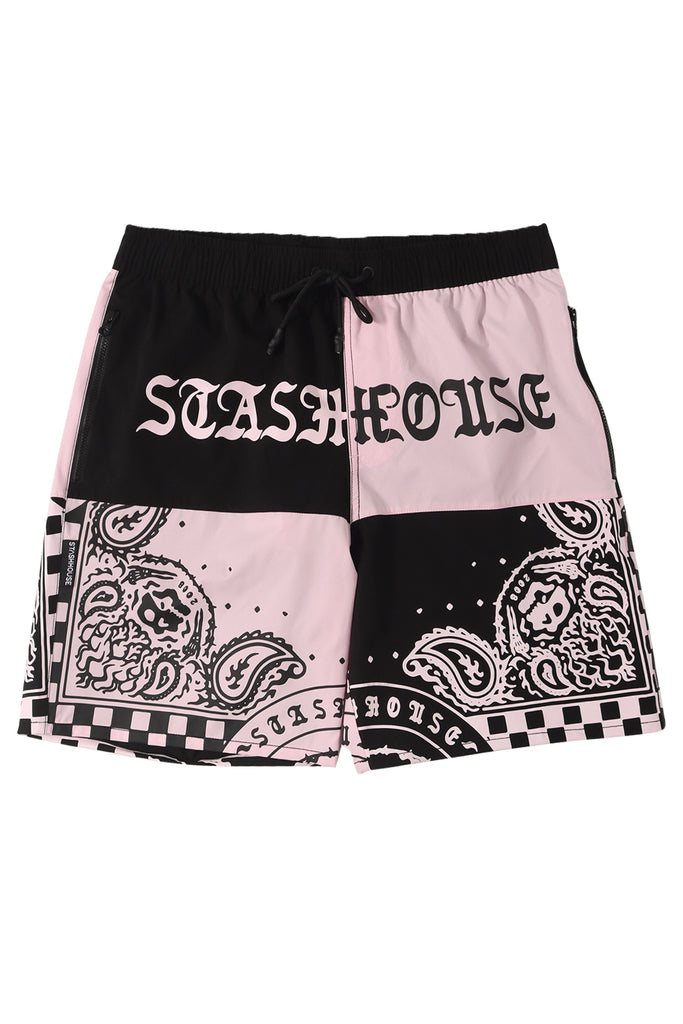 "SCARF" ROSE PANEL LIFESTYLE SHORTS