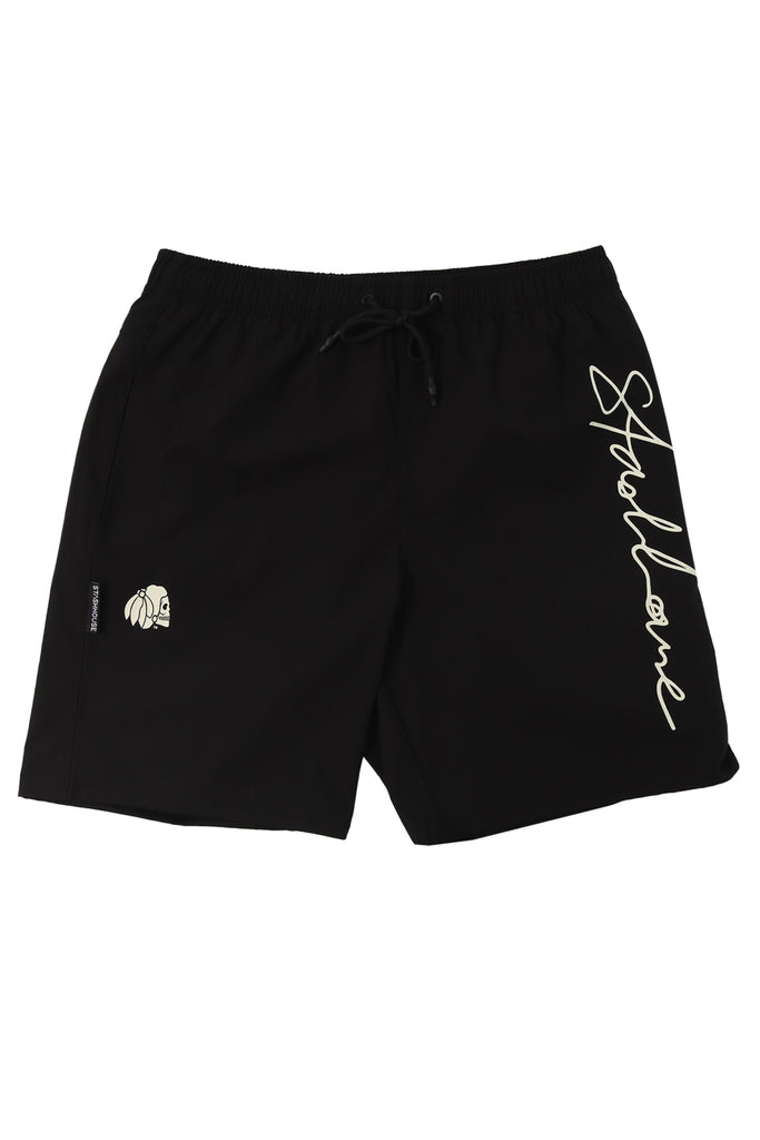 "SCRIPT" BLACK LIFESTYLE SHORTS