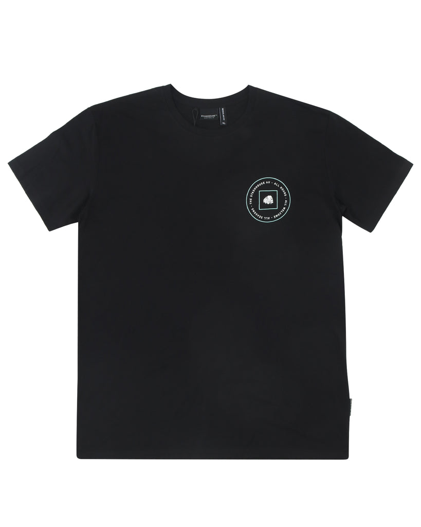 "SEASONS" BLACK REGULAR TEE