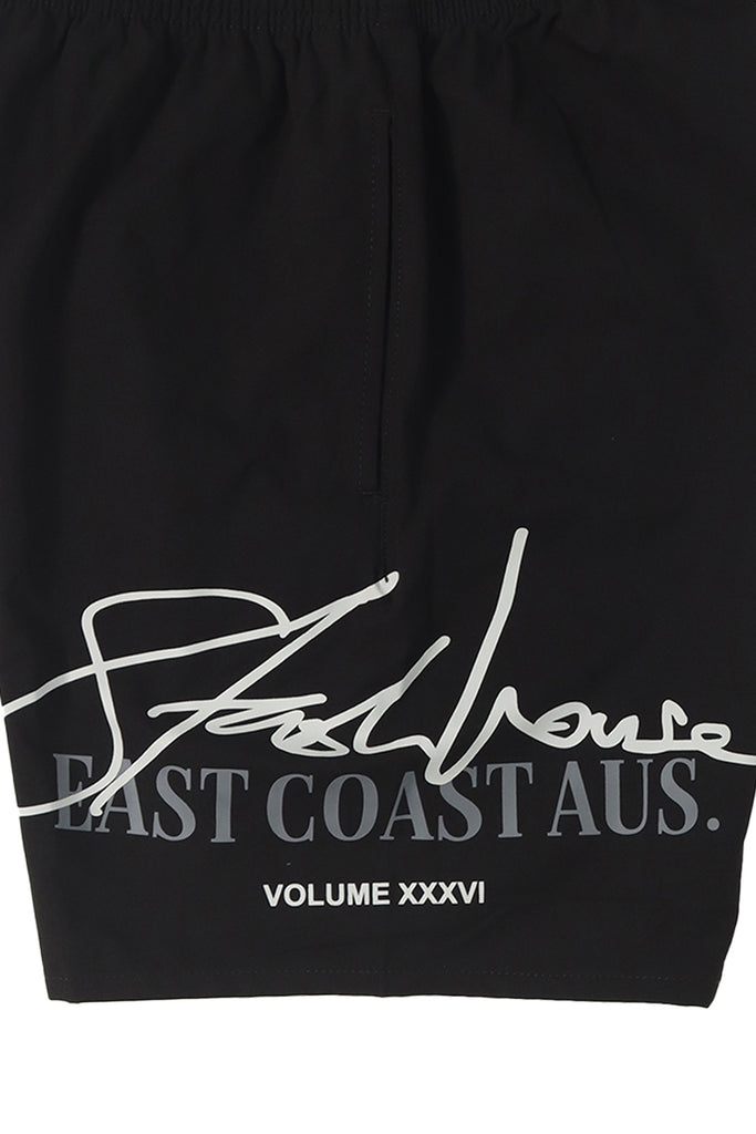 "SIGNATURE" BLACK LIFESTYLE SHORTS