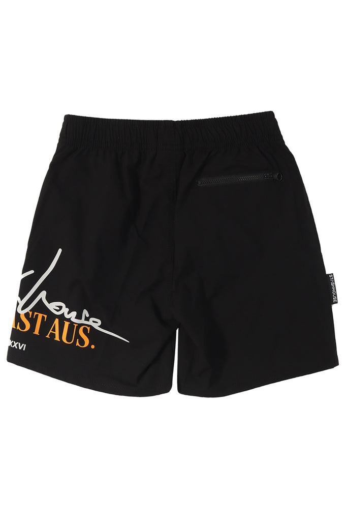 "SIGNATURE" BLACK YOUTH LIFESTYLE SHORTS