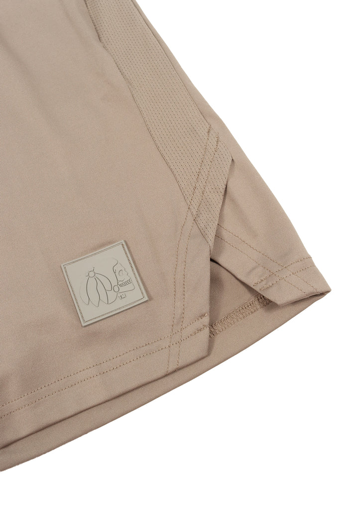 "TRAINER" TAUPE ACTIVE WEAR SHORT