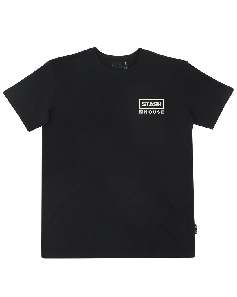 "SQUARED" BLACK REGULAR TEE